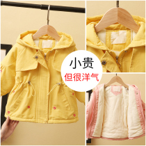 Girls plus velvet coat children padded puck 2021 new baby girl winter dress little childrens cotton clothes Princess cotton clothes
