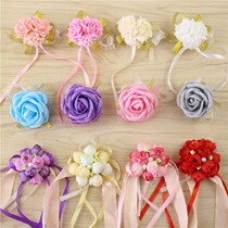 Sister group with hand gift Net red gift box gift dance sister group bracelet flower bride hand flower Bridal hand flower bridesmaid wrist flower wrist flower