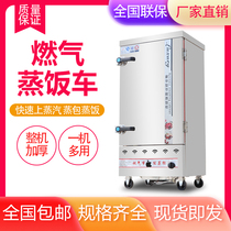 Commercial gas steaming Cabinet 12 plates liquefied gas Steaming Machine 8-layer automatic electric steaming rice box steamer