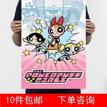 Flying little policewomans fifth season Tara Strong Kraft paper painting propaganda pictorial decorative painting 3