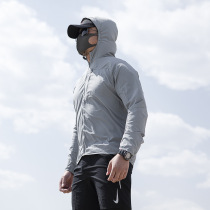 Outdoor tactical skin clothing mens summer anti-straight clothes breathable anti-splashing thin quick-drying windbreaker coat mountaineering suit