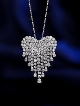 (92% off group purchase)Let the rest of life gentle and flash 1 8 carat diamond 18K gold necklace female Su pendant