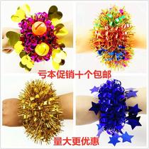 Girl headdress cheerleading a decoration Christmas color bar girl celebration June 1 stage bracelet flower sweet