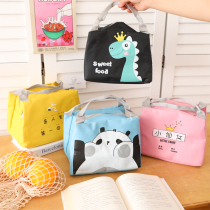 Thickened aluminum foil insulation bag lunch bag canvas large handbag with rice for women carrying waterproof lunch box insulation bag