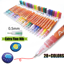 0 5mm needle acrylic marker pen hook line pen color pen Character painting brush Animation painting water-based pen