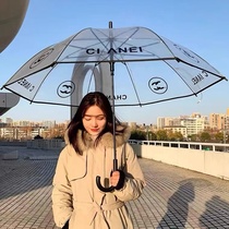 Nordic creative umbrella transparent net red fairy umbrella with double C letter small fragrance umbrella small fragrance logo travel long