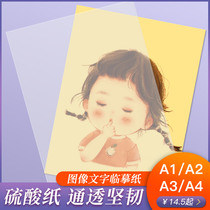 A3 sulfuric acid paper sketch copy A2 tracing paper A1 copy paper A4 temporary paper hard pen pen writing paper children student copybook transfer red paper transparent paper drawing drawing grass drawing