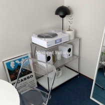 Moment Future modern minimalist small family type glass tea table ins home bots square a few side tea table