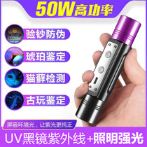 White light identification flashlight UV banknote inspection purple light inspection Jade amber beeswax tobacco and alcohol fluorescent agent detection pen