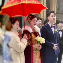 Qiong Lan Xiuhe clothing cloak 2021 New Chinese wedding dress velvet cloak hair shawl winter warm