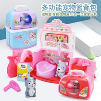 New simulation animal baby pet backpack toy children have a home multi - functional pet care house suit