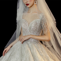 French main wedding dress 2021 new bridal temperament luxury small man trailing high-end sense of court princess style summer