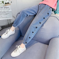 Girl Spring Money Jeans 2022 New Ocean Air Boy Dress Woman Great Boy Spring Clothing Outdress Trendy Spring Autumn Children Pants