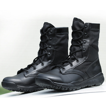 Military fan boots Breathable Special Soldiers Combat Boots Ultra Light Shock Absorbing Security Combat Shoes Black Umbrella Boots Air Drop