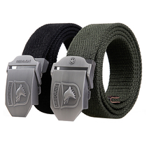Dunlang army fan accessories Tactical belt Special forces waist belt Metal head training belt Oxford canvas inner belt