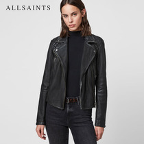 ALLSAINTS Womens Cargo Biker Jacket Spring and Autumn Leather Sheepskin Fashion Vintage Jacket WL047C