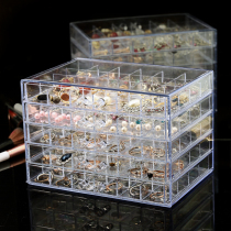 Nail jewelry storage box dustproof transparent jewelry jewelry box sorting box desktop storage drill box