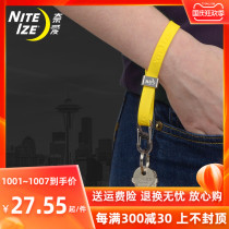 American Naai NiteIze key bracelet telescopic key chain adjustable bracelet key anti-lost rope