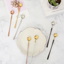 Long Mixing Spoon 304 Stainless Steel Coffee Spoon Nordic Little Luxury ins Home Premium Long Handle Spoon