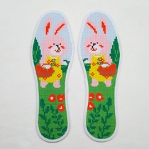Insole cross stitch hand embroidery breathable own pattern 2020 durable Simple Mens print single strand embroidery wear-resistant