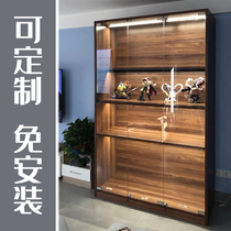 Customized transparent glass display cabinet hand-run model display cabinet animation toy Lego storage cabinet sample display cabinet