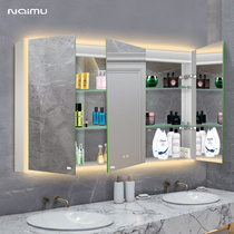 Bathroom mirror cabinet Wall-mounted bathroom mirror with shelf Space aluminum bathroom sink Smart mirror cabinet
