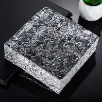 Glass brick brick hollow solid ultra-white bathroom partition wall background wall square solid double-sided art color