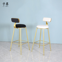 Simple metal bar high stool Leisure chair Bar chair American Wrought iron chair Nordic new backrest chair promotion