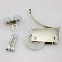 Ultra-quiet Glass titanium alloy wardrobe sliding door pulley shower room closet door pulley large bearing lower wheel upper wheel