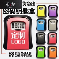 Key cabinet wall hanging wall hanging homestay box tray management storage door decoration put password anti-theft creative decorator