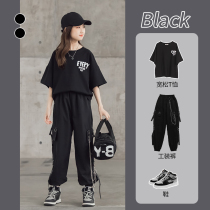 Boomer Girl Fried Street Suit 2022 Summer Dress New Fairydress Foreign Air Short Sleeve Girl Work Fit Pants Sport Two Sets