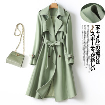 French Single Foreign Trade Women Halal Barn Outlet Cut Tail Stock Withdrawal Case Bull Stock Tail Single Turnover Green Over Kneecap Jacket Jacket