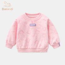 Girls sweatshirt spring dress 2022 new foreign baby girl long sleeve top cute childrens pullover spring and autumn childrens wear
