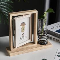 Nordic ins Wind rotating photo frame table desk desk desk desktop decoration creative frame ornaments