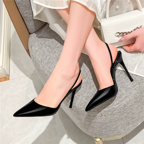 Сексуальные комфортные сандалии с заостренным носом, туфли на высоком каблуке, яркий броский стиль