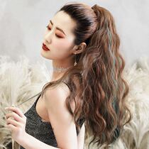 Wig Female summer Ponytail strap type fake hair Tie high ponytail wig braids long curly hair thin simulation hair ponytail