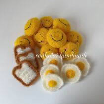 Roulailai Korean Dishou Cloth-Toast Poached Egg Smiley Breakfast Series Kitchen Small