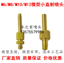 M6 M8 M10 M12 All copper water curtain wall nozzle Miniature water direct injection small nozzle Water feature Water fountain