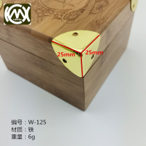 Direct Direct Metal Corner Yard Wooden Case Wood Case Protection Corner 25mm Iron Material Surface Electroplating Wrap Angle can fit screw 125