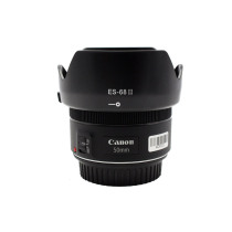 Canon EF 50mm 1 8STM new small spittoon lens cover ES-68 bayonet 49mm Hood