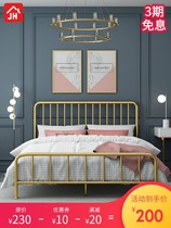 European modern simple princess Wrought iron bed Iron frame Steel frame Double single Adult child 1 2 1 5 1 8 meters