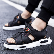 2022 Summer new mens sandals with trendy Korean version trendy outside wearing soft bottom beach casual sports slippers