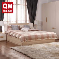 Qumei home light Nordic bedroom furniture Bed Nightstand Storage wardrobe Chest of drawers Bedroom set