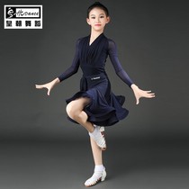 Dynasty Latin Dance Costume Practice Costume Girl New Fishbone Childrens Professional Performance Costume Set Dancing Clothes