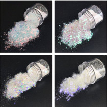 Dream rainbow green onion powder mixed with illusion sequins nail DIY Laser glitter color glitter 1kg