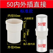 Plug-in joint 50 75 110PVC pipe plug-in downcomer pipe extension butt joint direct drain pipe shrinkage
