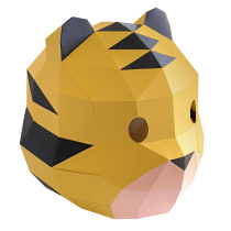 Cute cartoon tiger paper headdress adult handmade diy children's mask annual performance funny props