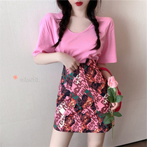 Temperament goddess Fan Yujie can be salt and sweet suit skirt summer 2021 new foreign-style age-reducing small fragrance two-piece set
