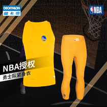 Decathlon NBA official Golden State Warriors tight vest mens leggings set basketball training suit new IVJ2