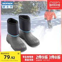 Decathlon childrens snow boots girls autumn and winter cotton shoes boys winter Waterproof warm cotton boots non-slip boots KIDD